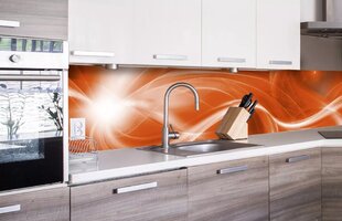 Самоклеящиеся фотообои (с ламинацией) - Оранжевая абстракция, 260х60 см цена и информация | Фотообои | kaup24.ee