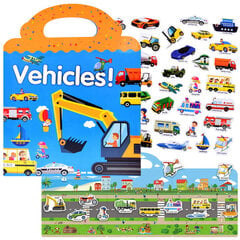 Альбом для наклеек - транспортные средства цена и информация | Развивающие игрушки | kaup24.ee