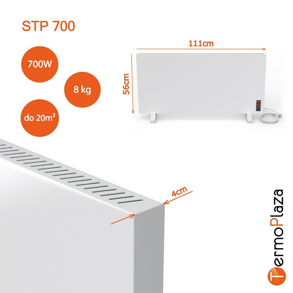 Küttepaneel Termoplaza STP 700, valge цена и информация | Küttekehad | kaup24.ee