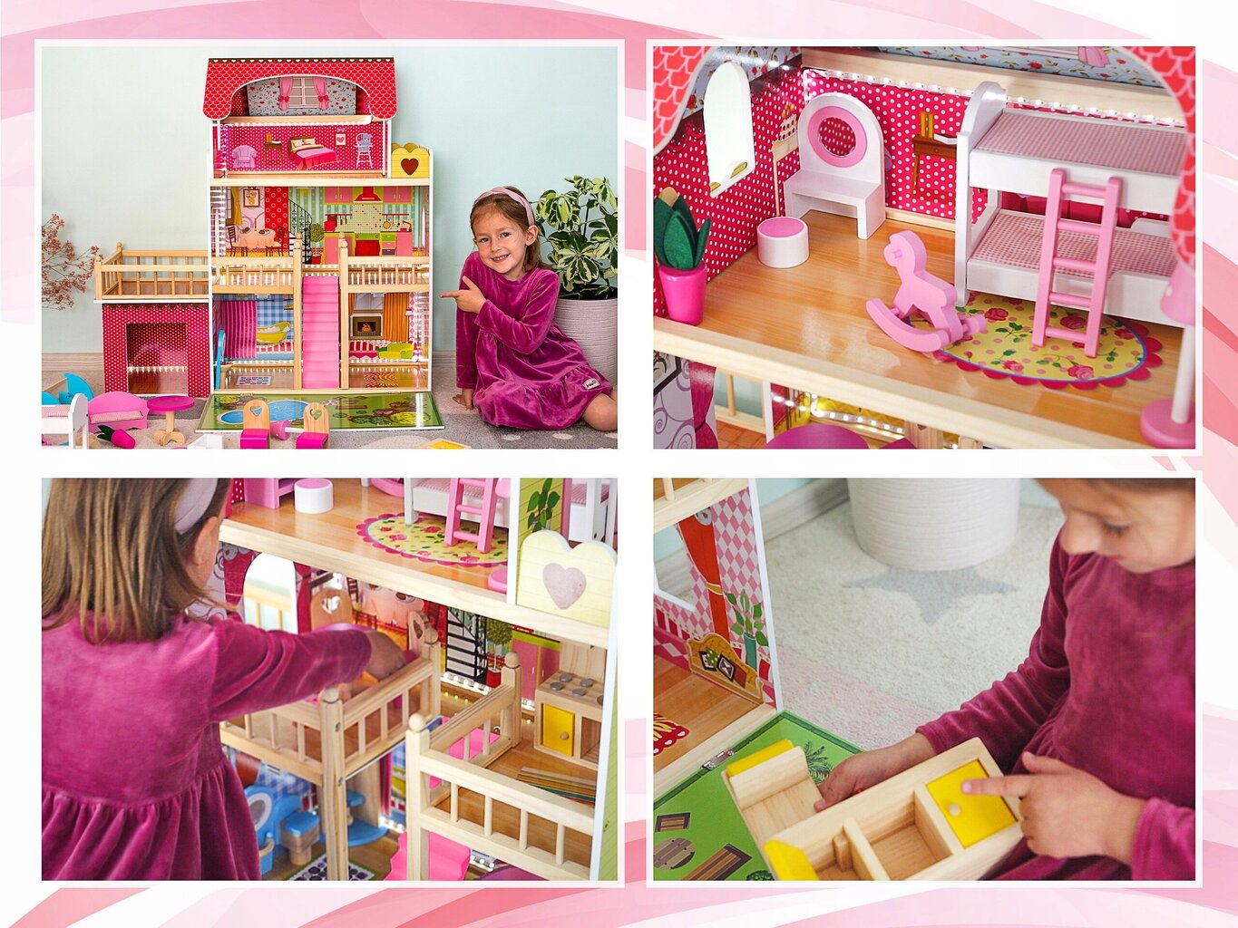 Puidust nukumaja цена и информация | Tüdrukute mänguasjad | kaup24.ee