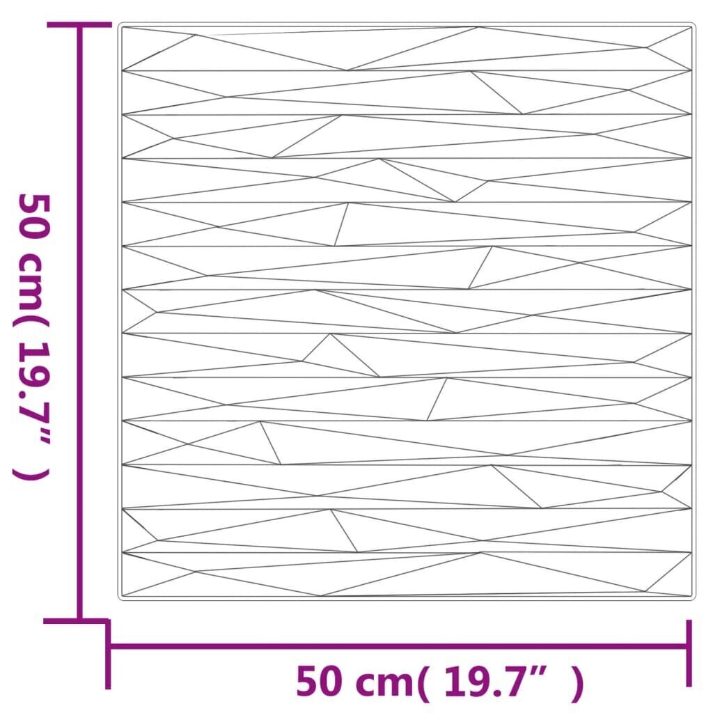 vidaXL seinapaneelid 24 tk, valge, 50 x 50 cm, EPS 6 m², kivi цена и информация | Lae-, seinakaunistus elemendid | kaup24.ee