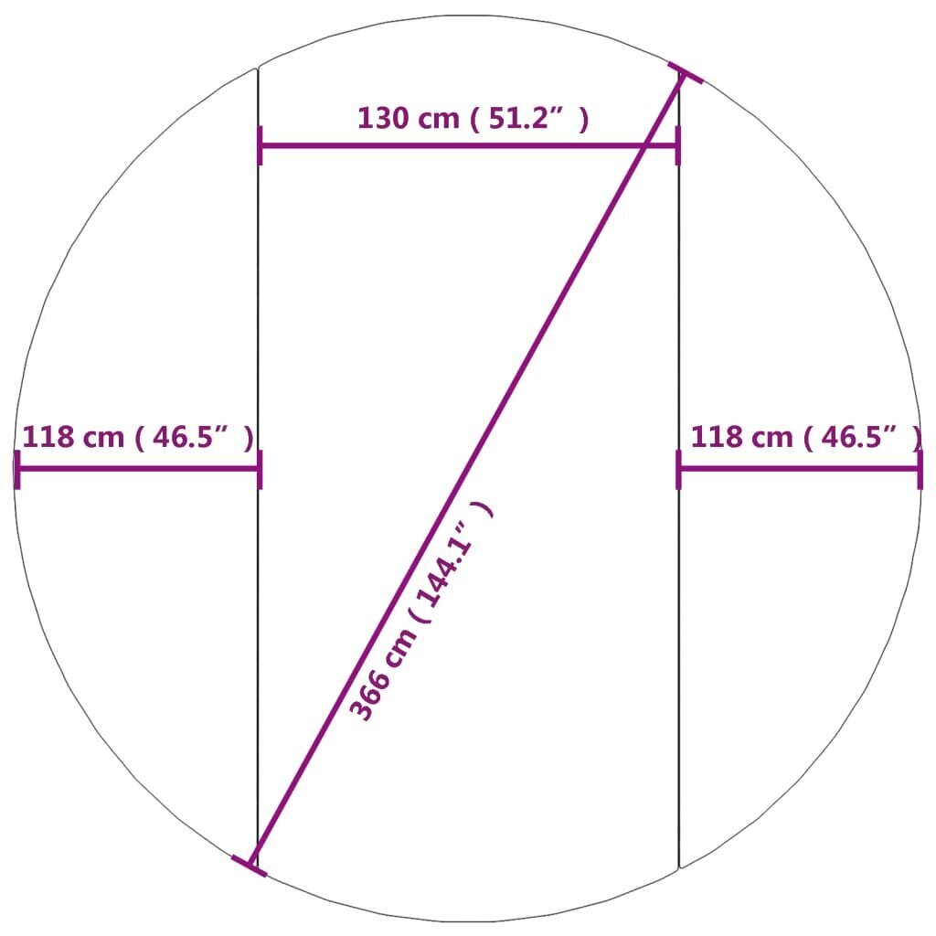 vidaXL basseini alusriie, helehall, Ø366 cm, polüestergeotekstiil цена и информация | Basseinitehnika | kaup24.ee