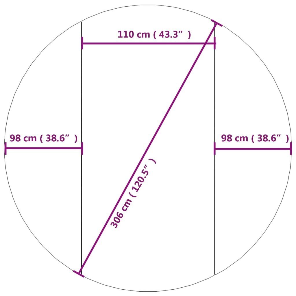 vidaXL basseini alusriie, helehall, Ø306 cm, polüestergeotekstiil цена и информация | Basseinitehnika | kaup24.ee