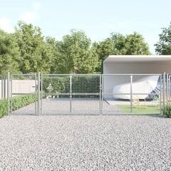 vidaXL võrgust aiavärav, hõbedane, 500x175 cm, tsingitud teras hind ja info | Aiad ja tarvikud | kaup24.ee