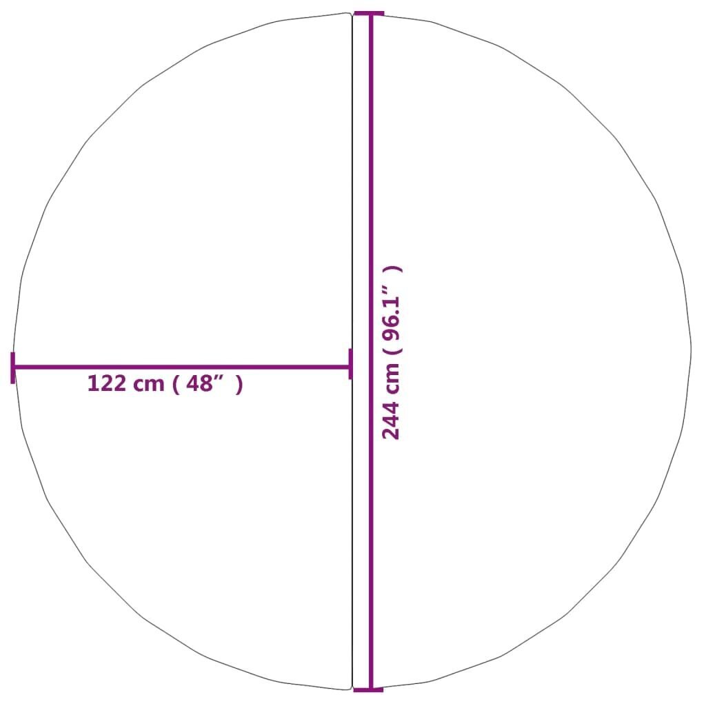 vidaXL basseini alusriie, helehall, Ø244 cm, polüestergeotekstiil цена и информация | Basseinitehnika | kaup24.ee