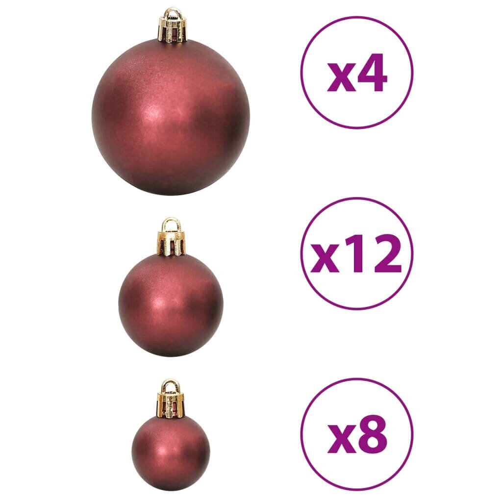 vidaXL jõulukuulid 100 tk, šampanja ja pruun, 3 / 4 / 6 cm hind ja info | Kuuseehted | kaup24.ee