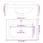 vidaXL vannitoa valamu, valge, 71x48x23 cm, kandiline, keraamiline hind ja info | Kraanikausid, valamud | kaup24.ee