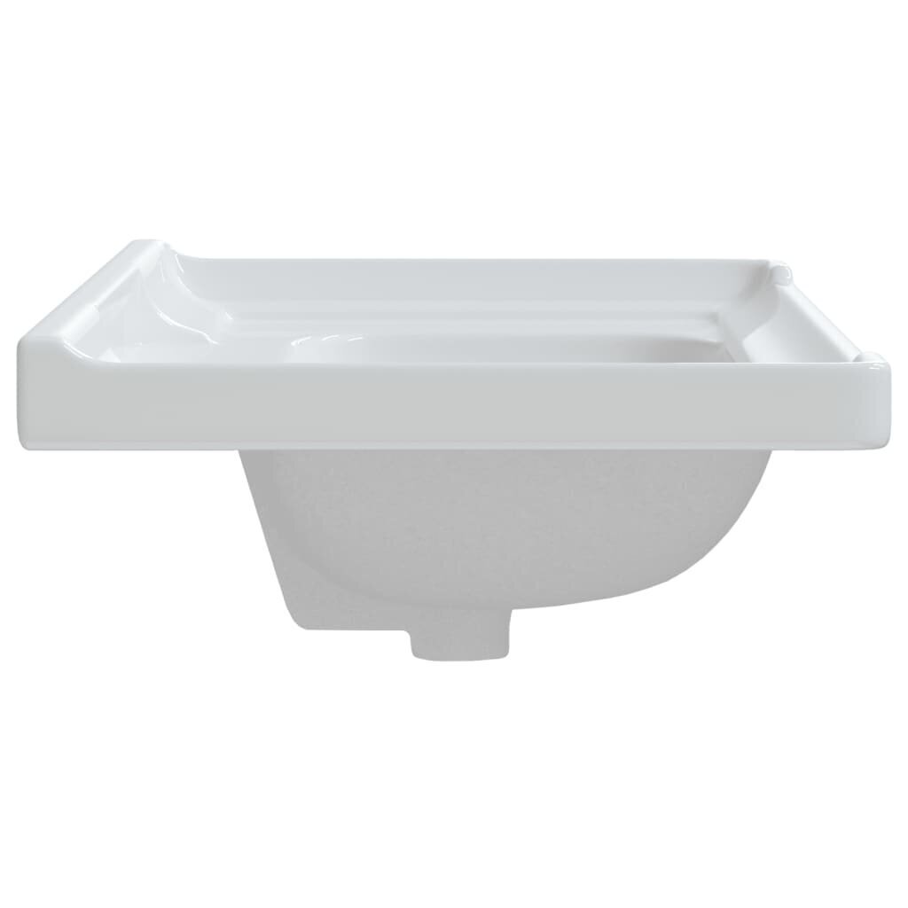vidaXL vannitoa valamu, valge, 71x48x23 cm, kandiline, keraamiline hind ja info | Kraanikausid, valamud | kaup24.ee