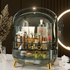 D'Luxe Suur kosmeetikahoidja Moon_Green, integreeritud LED valgustus hind ja info | Meigikotid, lauapeeglid | kaup24.ee