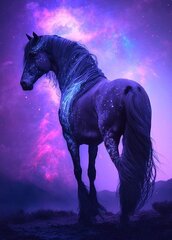 Алмазная мозаика черная лошадь 40х50 см. цена и информация | Алмазная мозаика | kaup24.ee