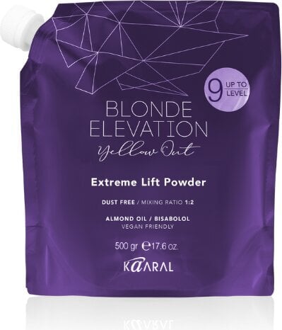 Helendav pulber juustele Kaaral Blonde Elevation Yellow Out Lift Extreme Powder, 500 g цена и информация | Juuksevärvid | kaup24.ee