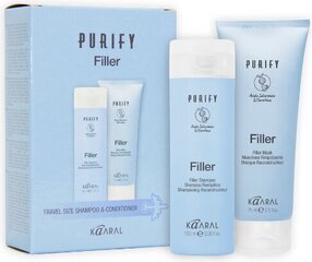 Juuksešampooni ja maski reisikomplekt Kaaral Purify Filler, 100 ja 75 ml hind ja info | Šampoonid | kaup24.ee