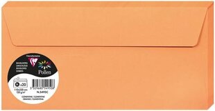 Декоративный конверт Pollen, Clairefontaine, DL (110x220мм), 120г/м2, оранжевый цена и информация | Конверты, открытки | kaup24.ee