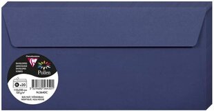 Декоративный конверт POLLEN, Clairefontaine, DL (110x220мм), 120г/м2, темно-синий цена и информация | Конверты, открытки | kaup24.ee