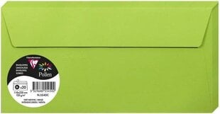 Декоративный конверт Pollen, Clairefontaine, DL (110x220мм), 120г/м2, ярко-зеленый цена и информация | Конверты, открытки | kaup24.ee