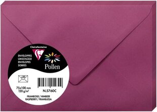 Dekoratiivne ümbrik Pollen, Clairefontaine, 75x100mm, 120gsm, vaarikas hind ja info | Ümbrikud, postkaardid | kaup24.ee