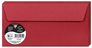 Декоративный конверт Pollen, Clairefontaine, DL (110x220мм), 120г/м2, ярко-красный цена и информация | Конверты, открытки | kaup24.ee