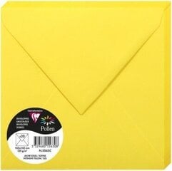 Декоративный конверт Pollen, Clairefontaine, 165x165мм, 120г/м2, ярко-желтый  сп. цена и информация | Конверты, открытки | kaup24.ee