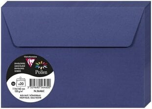 Декоративный конверт Pollen, Clairefontaine, C6 (114x162мм), 120г/м2, темно-синий цена и информация | Конверты, открытки | kaup24.ee
