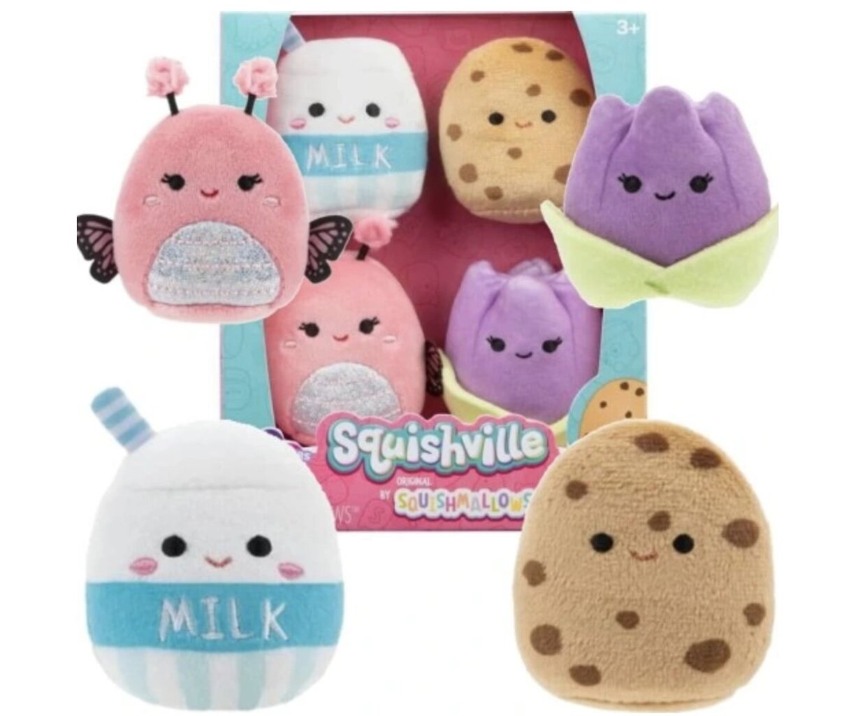 Mänguasjade komplekt mini Squishmallows, 4 tk цена и информация | Pehmed mänguasjad | kaup24.ee
