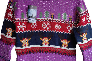 Рождественский детский свитер, фиолетовый цена и информация | Свитеры, жилетки, пиджаки для девочек | kaup24.ee