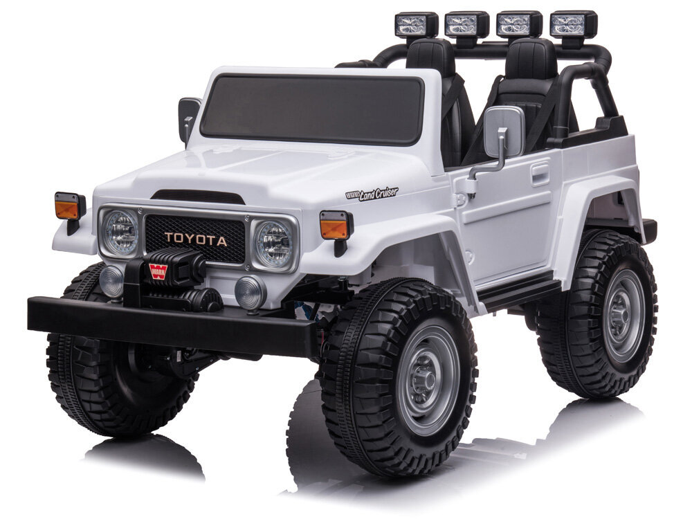 Toyota Land Cruiser elektriauto, valge hind ja info | Laste elektriautod | kaup24.ee