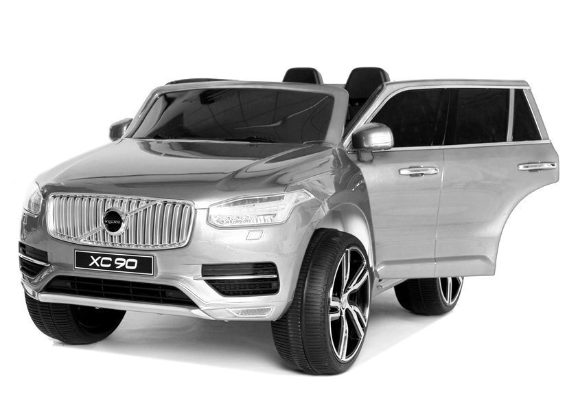 VOLVO XC90 ühekohaline elektriauto, hõbedane цена и информация | Laste elektriautod | kaup24.ee