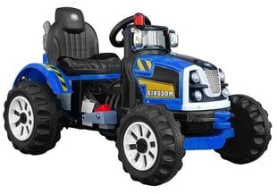 Детский электрический трактор Kingdom, одноместный, синий цена и информация | Электромобили для детей | kaup24.ee