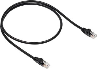 Сетевой кабель LAN RJ45 Cat-6 Ethernet 0,9 м черный цена и информация | Кабели и провода | kaup24.ee