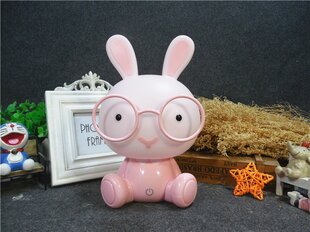 Светодиодный светильник-ночник для детей, розовый кролик цена и информация | Детские светильники | kaup24.ee