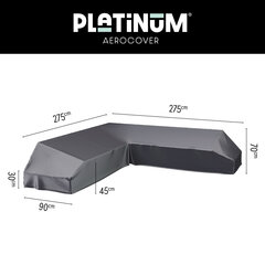 Kaitsekate platvormidega nurgadiivanile Platinum AeroCover 275x275x90xH30/45/70 цена и информация | Подушки, наволочки, чехлы | kaup24.ee