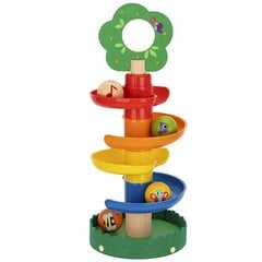 Деревянная спиральная башня Tooky Toy цена и информация | Развивающие игрушки | kaup24.ee