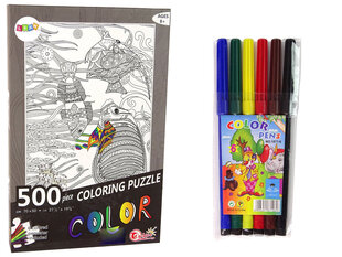 Värvipuzzle 500 tk, kala ookean hind ja info | Pusled | kaup24.ee