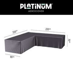 Защитный чехол для садового углового дивана Platinum AeroCover 220x220х90хВ70 цена и информация | Подушки, наволочки, чехлы | kaup24.ee