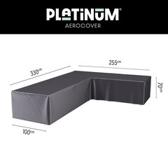 Защитный чехол для садового углового дивана Platinum AeroCover 330x255х100хВ70 (правый) цена и информация | Подушки, наволочки, чехлы | kaup24.ee