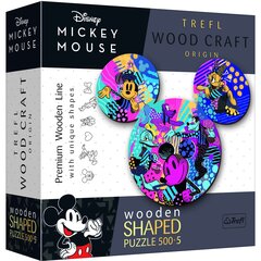 Puidust pusle Mickey Mouse Trefl, 500 tk цена и информация | Пазлы | kaup24.ee