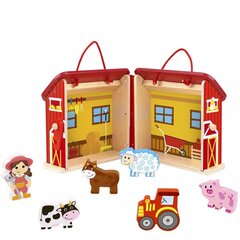 Talu kujuline õpetlik mänguasi Tooky Toy, põllumehe ja loomadega hind ja info | Arendavad mänguasjad | kaup24.ee