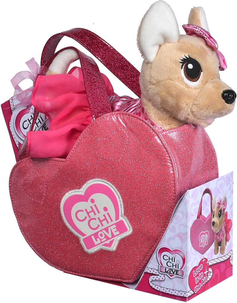 Maskotka Chi Chi Love Piesek Chihuahua w torbie Love is in the air hind ja info | Pehmed mänguasjad | kaup24.ee