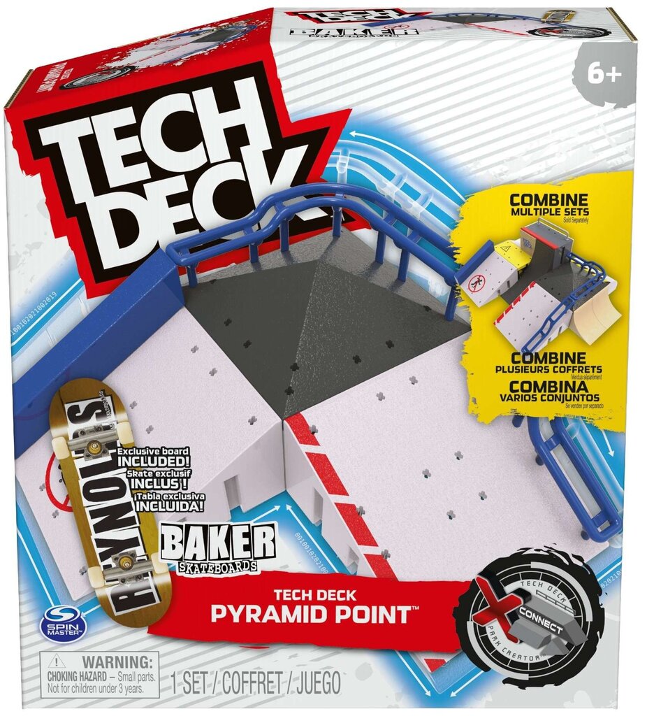 Sõrmelaua väike ramp Tech Deck Pyramid Point X-Connect hind ja info | Poiste mänguasjad | kaup24.ee