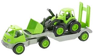 Komplekt Mochtoys Roheline muruauto ja buldooser hind ja info | Poiste mänguasjad | kaup24.ee