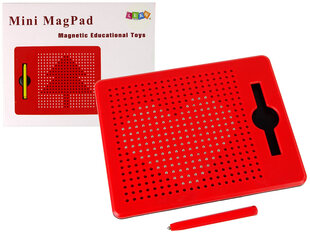 Mini MagPad magnetiline tahvel koos pallidega, punane цена и информация | Развивающие игрушки | kaup24.ee