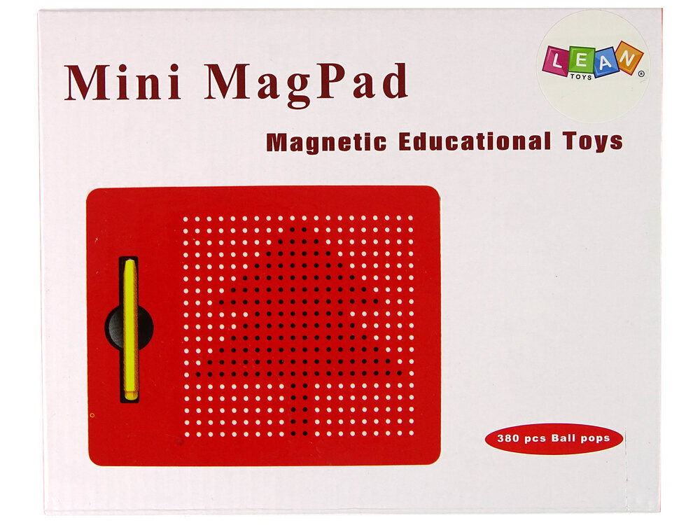 Mini MagPad magnetiline tahvel koos pallidega, punane цена и информация | Arendavad mänguasjad | kaup24.ee