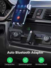 Ugreen Aux Bluetooth Adapter Car для рук -без звонков и музыки слушайте вождение, получатель Bluetooth Aux с Bluetooth 5.0 для автомобиля, наушников и динамиков цена и информация | Адаптеры и USB-hub | kaup24.ee