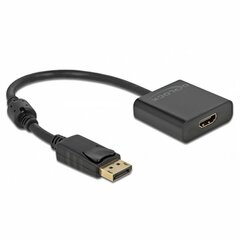 Адаптер для DisplayPort на HDMI DELOCK 63585 Чёрный цена и информация | Адаптеры и USB-hub | kaup24.ee