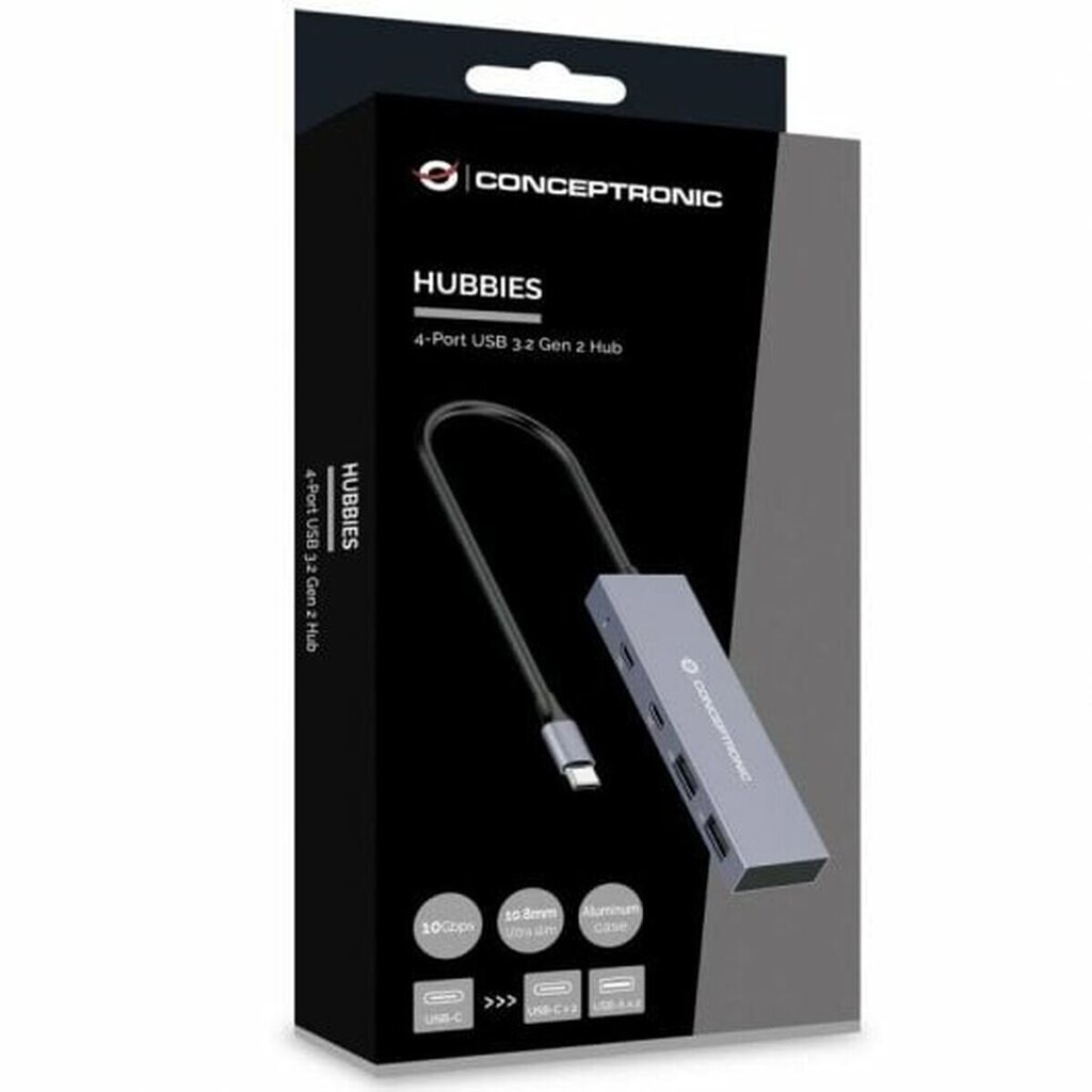 Conceptronic HUBBIES13G цена и информация | USB jagajad, adapterid | kaup24.ee