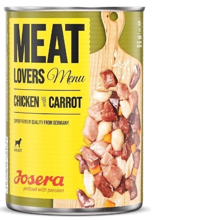 Josera Meatlovers Menu kana ja porgandiga, 6x800 g hind ja info | Konservid koertele | kaup24.ee