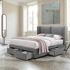 Кровать SUGI 160x200см, серый цена и информация | Кровати | kaup24.ee