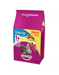 Whiskas steriliseeritud kassidele kanaga, 1.4 kg x 6 цена и информация | Сухой корм для кошек | kaup24.ee