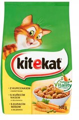 Kitekat для взрослых кошек с курицей и овощами, 14 х 300 г цена и информация | Сухой корм для кошек | kaup24.ee