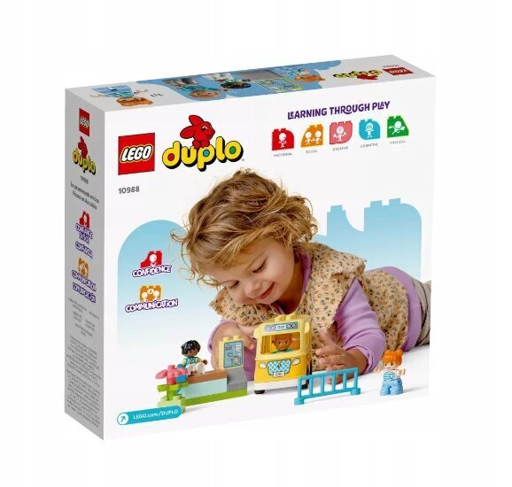 10988 Lego® Duplo bussisõidu klotside komplekt ja kassi plüüsist padi цена и информация | Klotsid ja konstruktorid | kaup24.ee